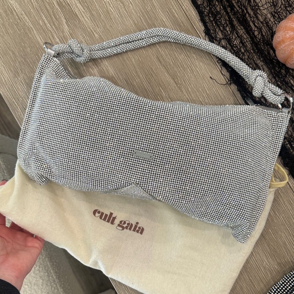 Cult Gaia Hera mini rhinestone bag